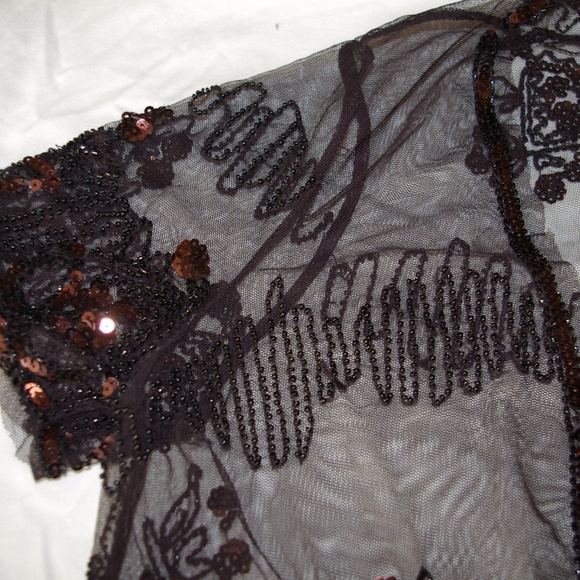 Beautiful Women's Sequin Short sleeve  Top Cover - Picture 2 of 6